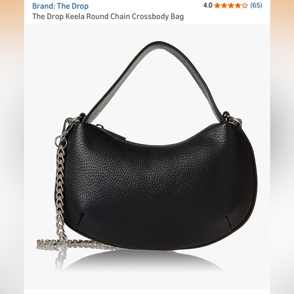 The Drop Black Chain Crossbody Bag